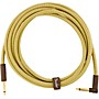 Fender Deluxe Series Straight to Angle Instrument Cable - 10 ft. Yellow Tweed