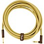 Fender Deluxe Series Straight to Angle Instrument Cable - 15 ft. Yellow Tweed