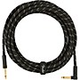 Fender Deluxe Series Straight to Angle Instrument Cable - 18.6 ft. Black Tweed