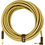 Fender Deluxe Series Straight to Angle Instrument Cable - 25 ft. Yellow Tweed