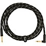 Fender Deluxe Series Straight to Angle Instrument Cable 10 ft. Black Tweed
