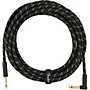Fender Deluxe Series Straight to Angle Instrument Cable 18.6 ft. Black Tweed