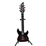Used Schecter Guitar Research Demon 6 Solid Body Electric Guitar RED BURST
