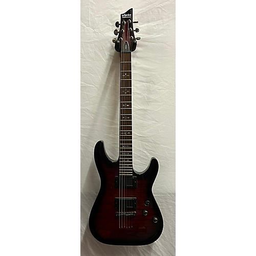 Schecter Guitar Research Demon 6 Solid Body Electric Guitar Crimson Red Trans