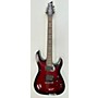 Used Schecter Guitar Research Demon 6 Solid Body Electric Guitar Red to Black Fade