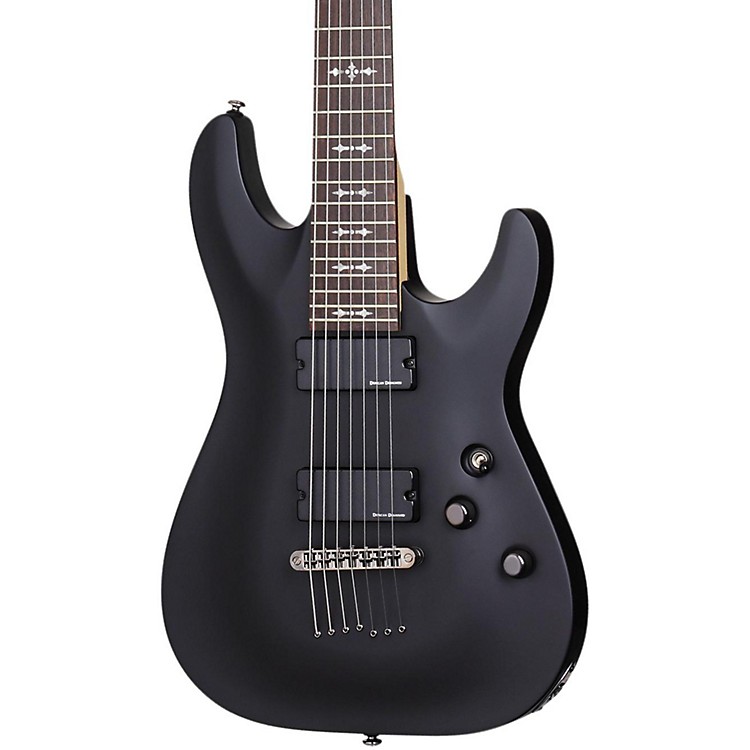 Schecter Guitar Research Demon-7 7-String Electric Guitar Satin Black ...