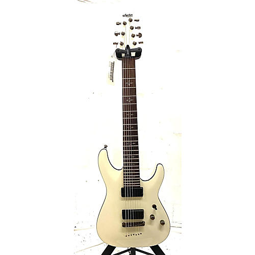 Schecter Guitar Research Demon 7 String Solid Body Electric Guitar Arctic White