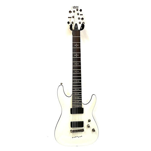 Schecter Guitar Research Demon 7 String Solid Body Electric Guitar White