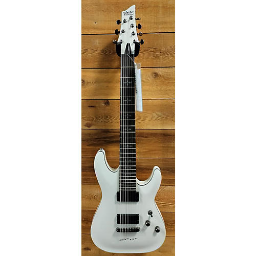 Schecter Guitar Research Demon 7 String Solid Body Electric Guitar Arctic White