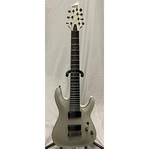Schecter Guitar Research Demon 7 String Solid Body Electric Guitar Vintage White