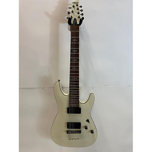 Schecter Guitar Research Demon 7 String Solid Body Electric Guitar White