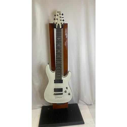 Schecter Guitar Research Demon 7 String Solid Body Electric Guitar White