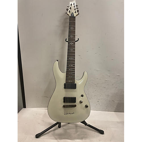 Schecter Guitar Research Demon 7 String Solid Body Electric Guitar White