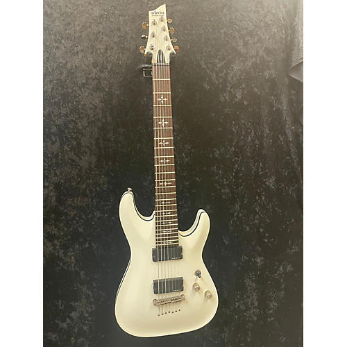 Schecter Guitar Research Demon 7 String Solid Body Electric Guitar White