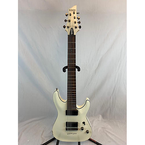 Schecter Guitar Research Demon 7 String Solid Body Electric Guitar White