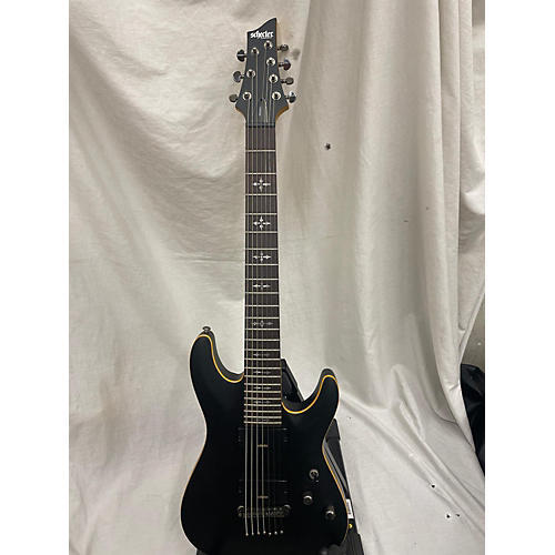 Schecter Guitar Research Demon 7 String Solid Body Electric Guitar Black