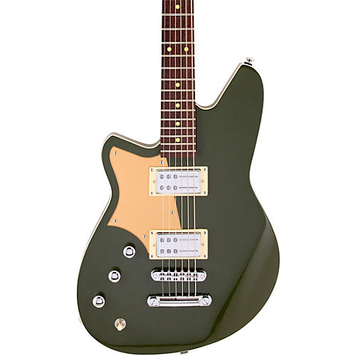Reverend Descent RA Left-Handed Baritone Electric Guitar Army Green