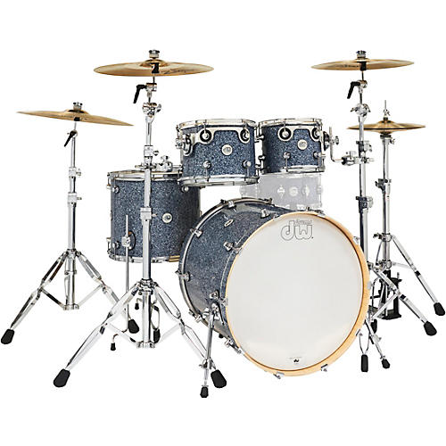 DW Design Series 4-Piece Maple Shell Pack Blue Granite Finish Ply