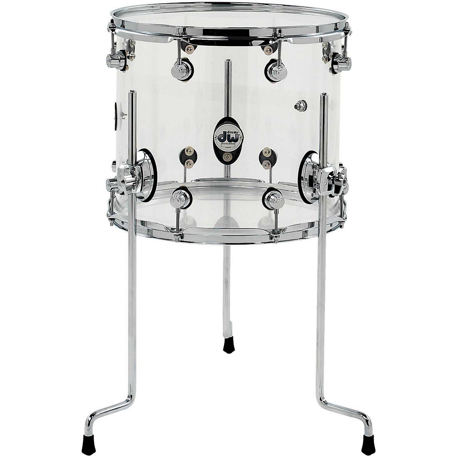 DW Design Series Acrylic Floor Tom with Chrome Hardware 14 x 12 in