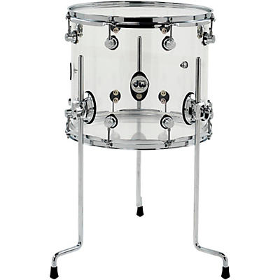 DW Design Series Acrylic Floor Tom With Chrome Hardware