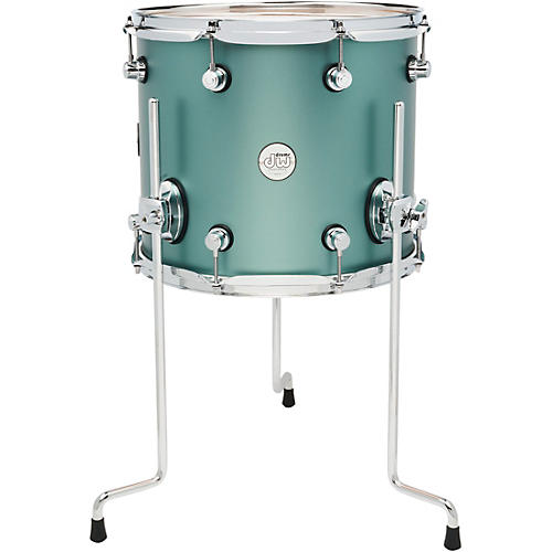 DW Design Series Maple Floor Tom 14 x 12 in. Satin Sage Metallic