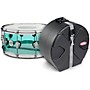DW Design Series Sea Glass Acrylic Snare Drum, Chrome Hardware With SKB Case