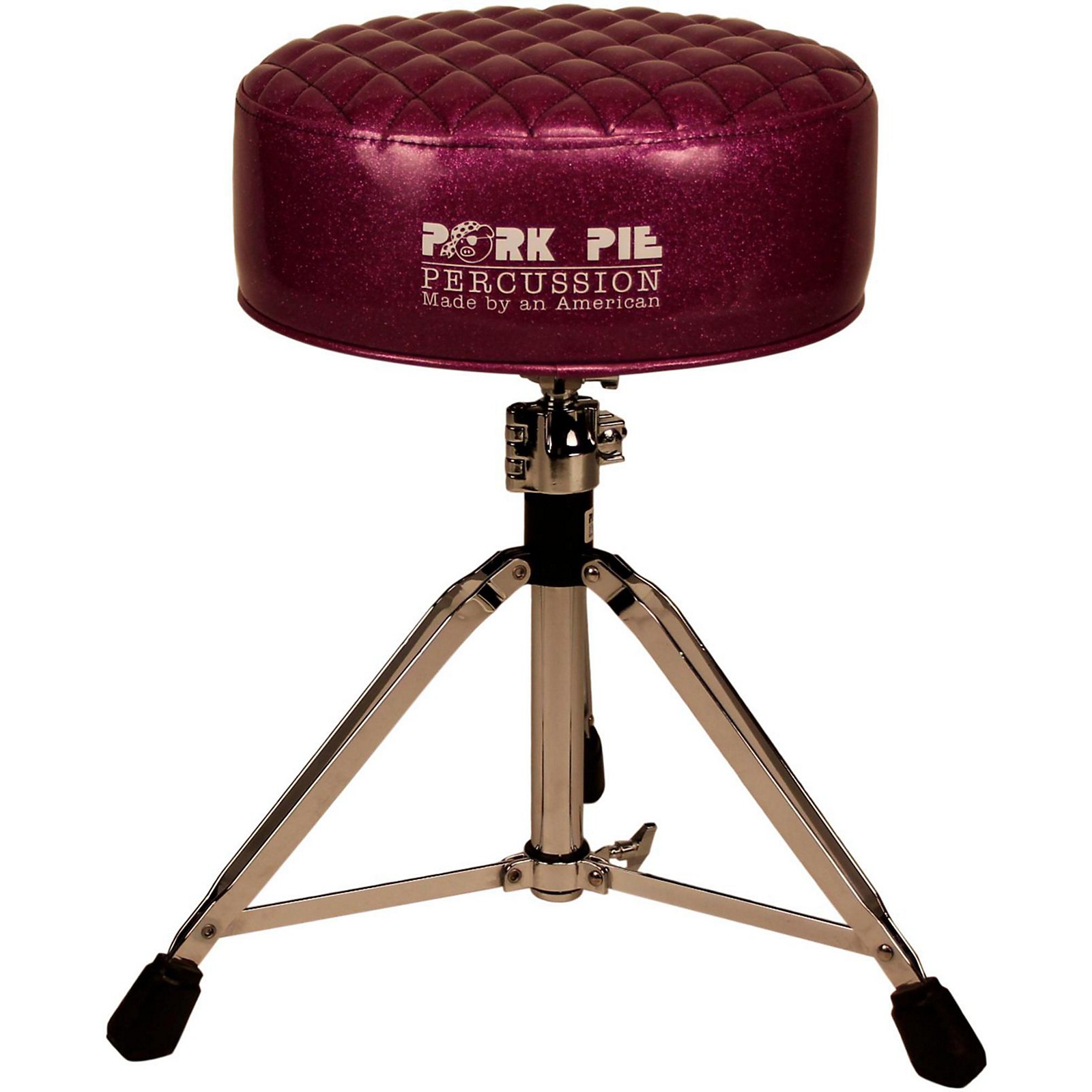 Pork Pie Deuce Diamond Tuck Round Drum Throne | Musician's Friend