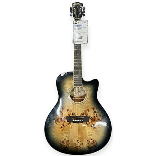 Washburn Dfbaceb-u Acoustic Electric Guitar Deep Forest Burl