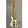 Used Schecter Guitar Research Diamond Series CV 5 Electric Bass Guitar White