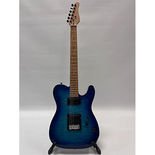 Schecter Guitar Research Diamond Series PT Pro Solid Body Electric Guitar Trans Blue Burst