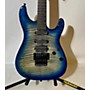 Used Schecter Guitar Research Diamond Series PT Solid Body Electric Guitar Blue Burst