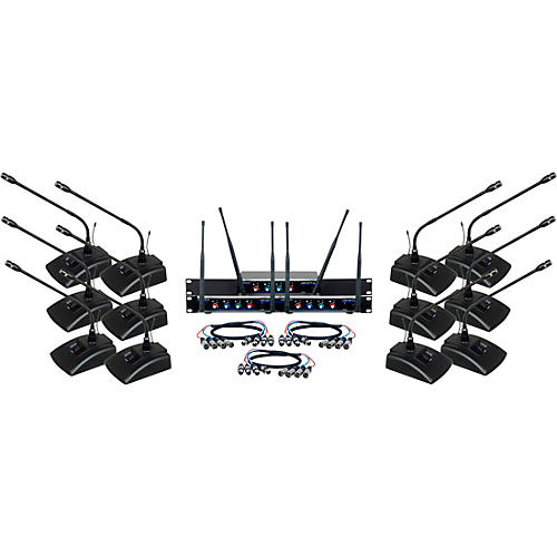 Vocopro Digital-Conference-12 12-Channel UHF Wireless Conference Microphone System