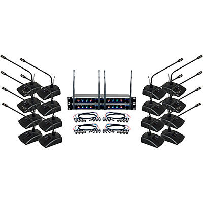 Vocopro Digital-Conference-16 16-Channel UHF Wireless Conference Microphone System, 900-927.2mHz