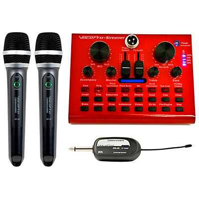 VocoPro Digital Karaoke Mixer/USB Interface with Dual Wireless Microphones