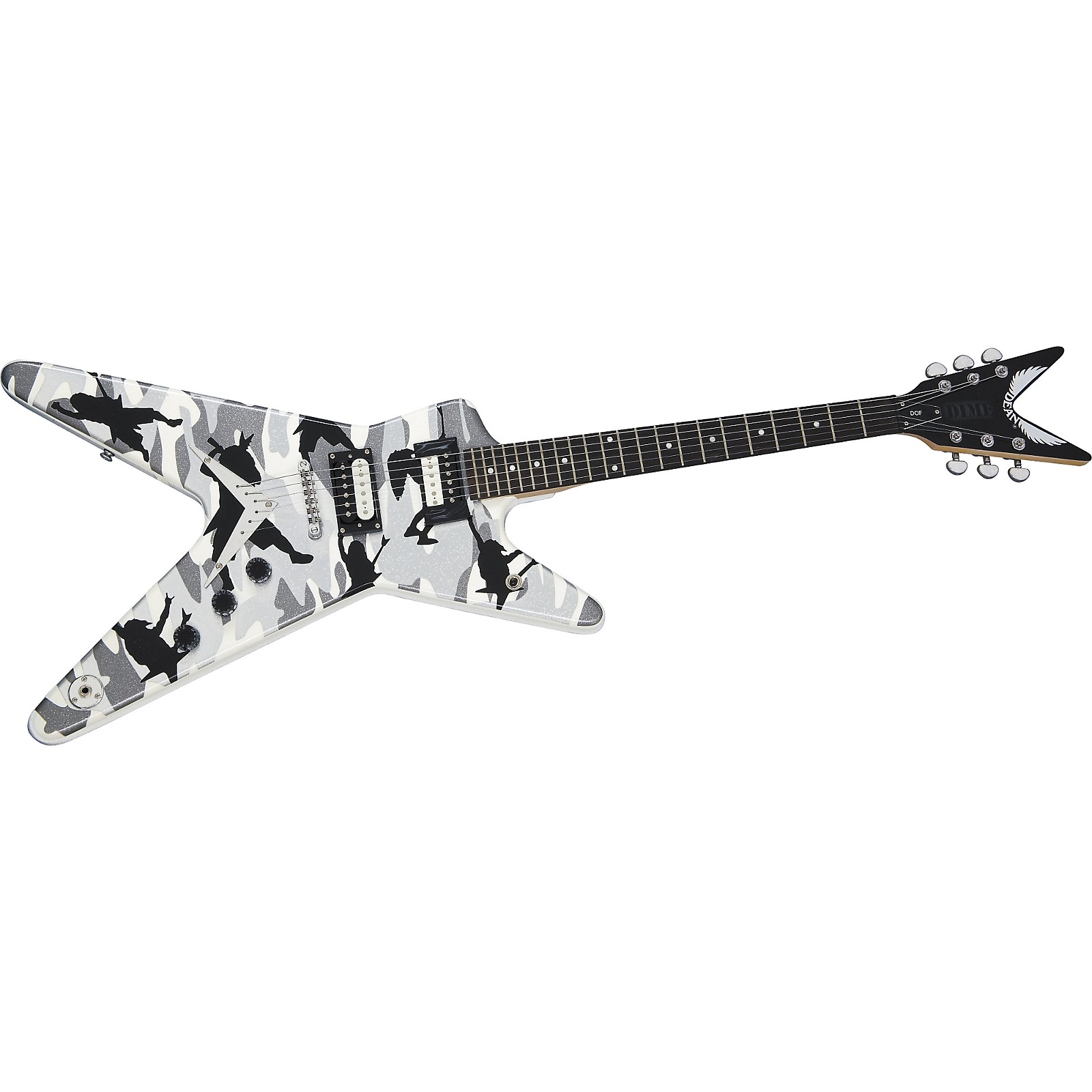 Dean DimeoFlage Snow Camo Electric Guitar Musician