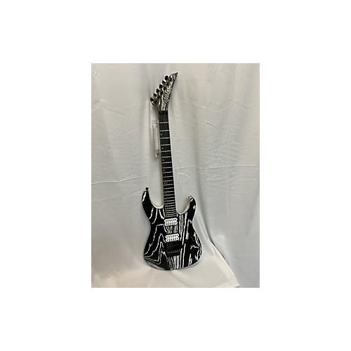 Jackson Dinky Dk3 Solid Body Electric Guitar Black and White