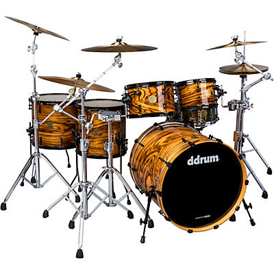 ddrum Dios 5-Piece Exotic Zebra Wood Shell Pack With 22" Bass Drum