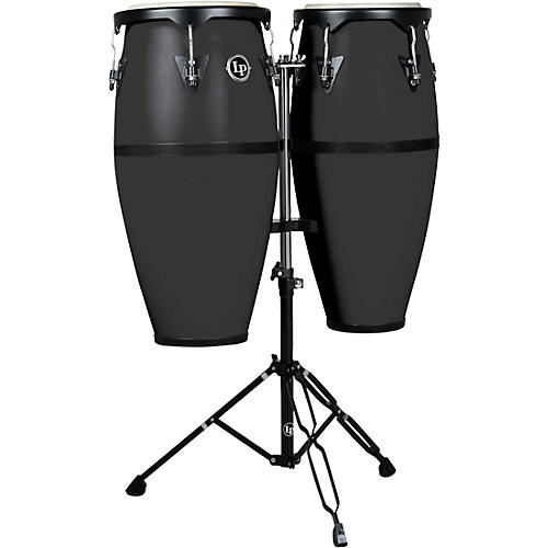 LP Discovery Conga Set with Double Conga Stand 10 and 11 in. Onyx