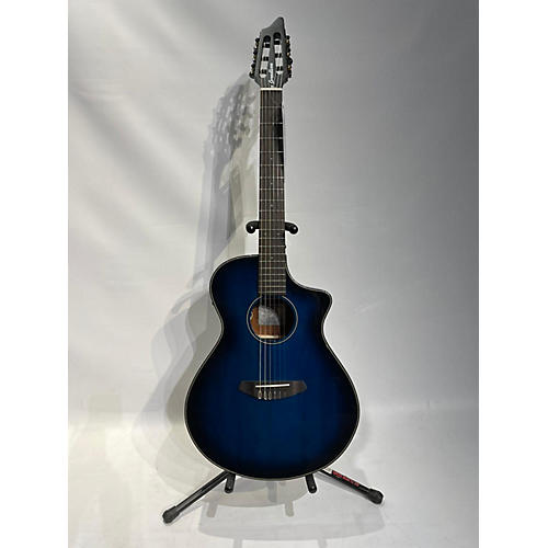 Breedlove Discovery S Concert Nylon CE Classical Acoustic Electric Guitar Blue