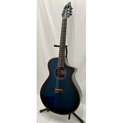Breedlove Discovery S Concert Nylon CE Classical Acoustic Electric Guitar Twilight Burst Blue