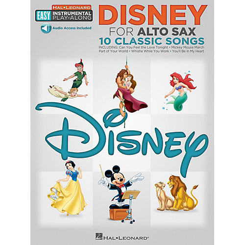 Hal Leonard Disney - Alto Sax - Easy Instrumental Play-Along Book with Online Audio Tracks