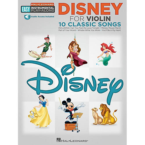 Hal Leonard Disney - Violin - Easy Instrumental Play-Along Book with Online Audio Tracks