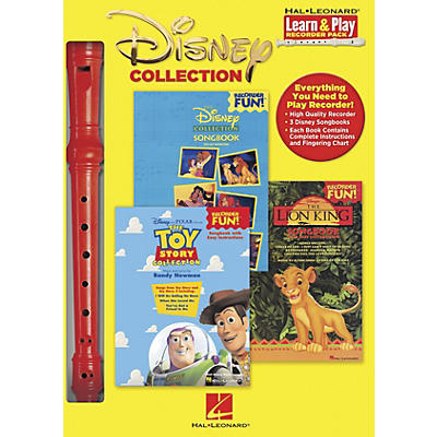 Hal Leonard Disney Collection Learn & Play Recorder 3-Book & Recorder Pack