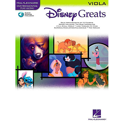 Disney Greats for Viola Instrumental Play-Along Book/Audio Online