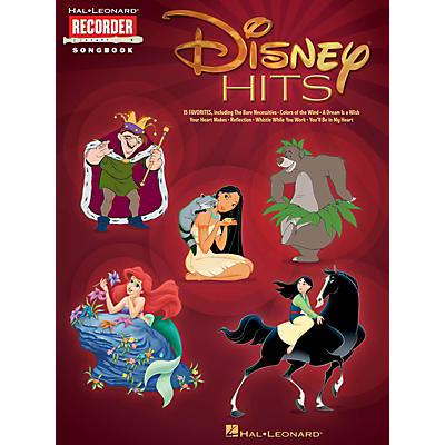 Hal Leonard Disney Hits (Hal Leonard Recorder Songbook) Recorder Series Softcover Performed by Various