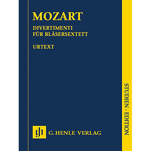 G. Henle Verlag Divertimenti for 2 Oboes, 2 Horns and 2 Bassoons Henle Study Scores by Mozart Edited by Felix Loy