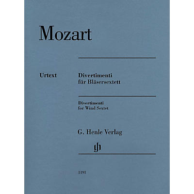 G. Henle Verlag Divertimenti for 2 Oboes, 2 Horns and 2 Bassoons by Wolfgang Amadeus Mozart Edited by Felix Loy