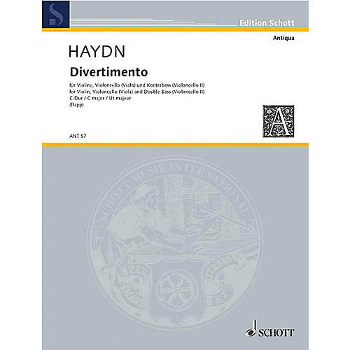 Divertimento C Major (Set of Parts) Schott Series by Johann Michael Haydn Arranged by Eugen Rapp