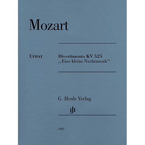G. Henle Verlag Divertimento K525 Eine kleine Nachtmusik Henle Music Composed by Mozart Edited by Wolf-Dieter Seiffert