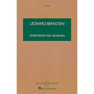 Boosey and Hawkes Divertimento for Orchestra Boosey & Hawkes Scores/Books Series Composed by Leonard Bernstein